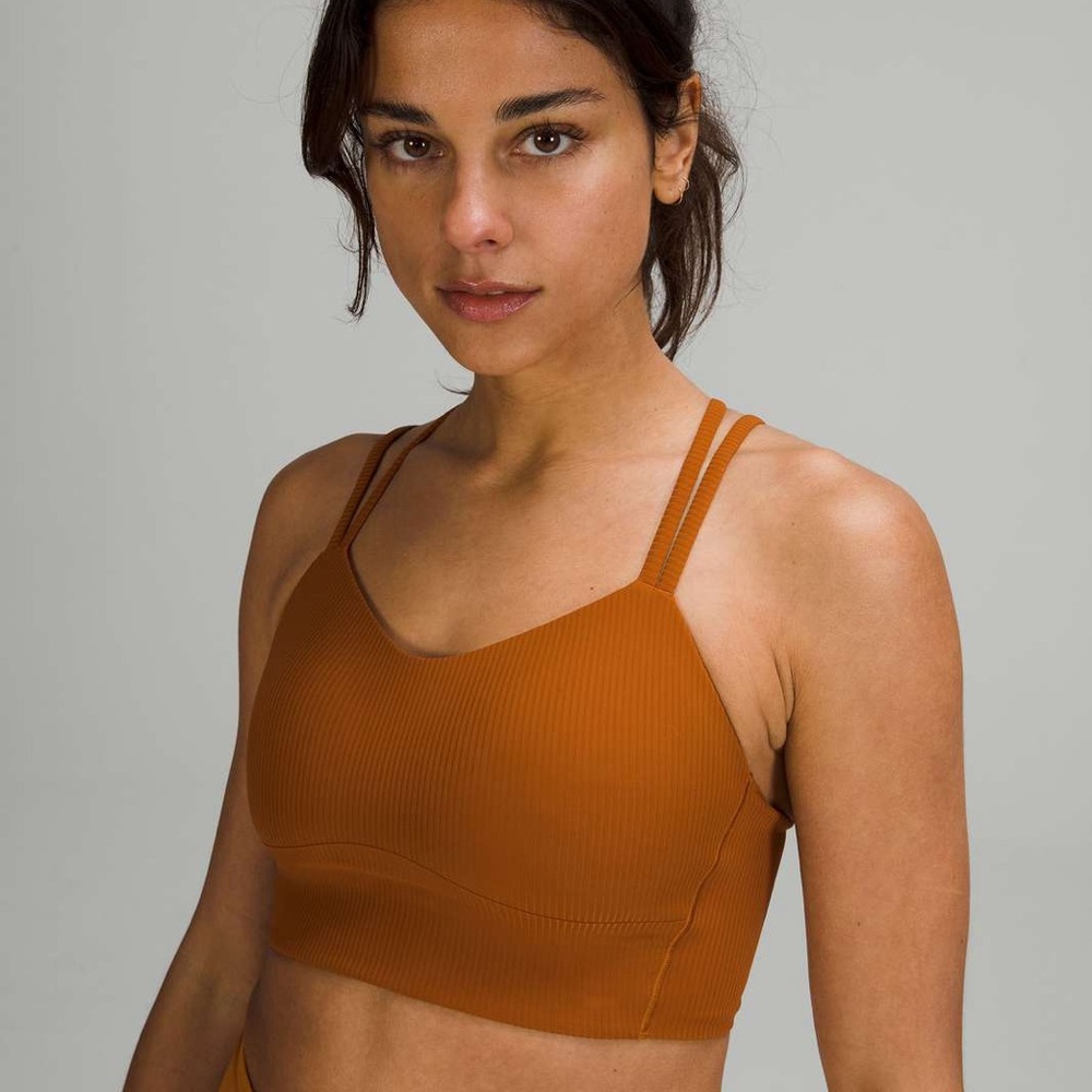 Lululemon Rust Orange Like a Cloud Longline Sports Bra